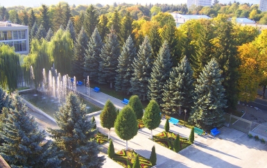 Вид на санаторий - санаторий Голубые ели